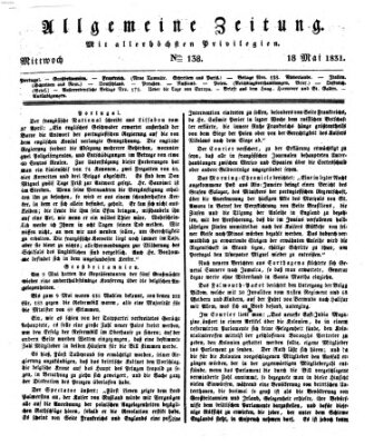 Allgemeine Zeitung Mittwoch 18. Mai 1831