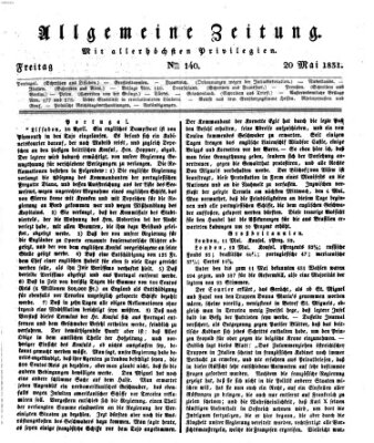 Allgemeine Zeitung Freitag 20. Mai 1831
