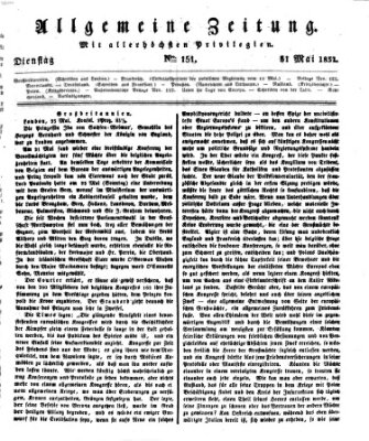 Allgemeine Zeitung Dienstag 31. Mai 1831