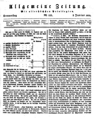 Allgemeine Zeitung Donnerstag 2. Juni 1831