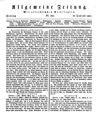 Allgemeine Zeitung Freitag 10. Juni 1831