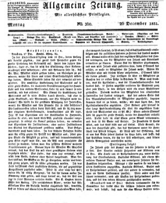 Allgemeine Zeitung Montag 26. Dezember 1831