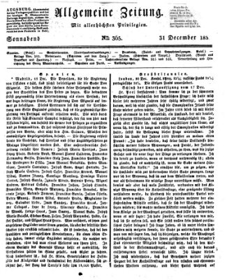 Allgemeine Zeitung Samstag 31. Dezember 1831