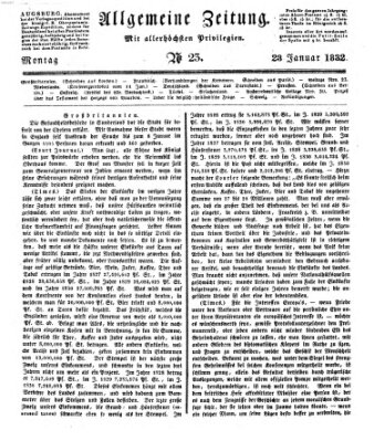 Allgemeine Zeitung Montag 23. Januar 1832