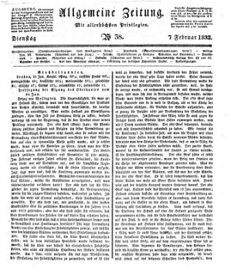 Allgemeine Zeitung Dienstag 7. Februar 1832