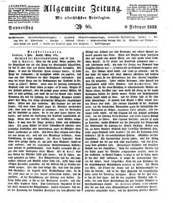 Allgemeine Zeitung Donnerstag 9. Februar 1832