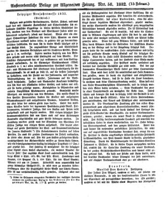 Allgemeine Zeitung Mittwoch 15. Februar 1832