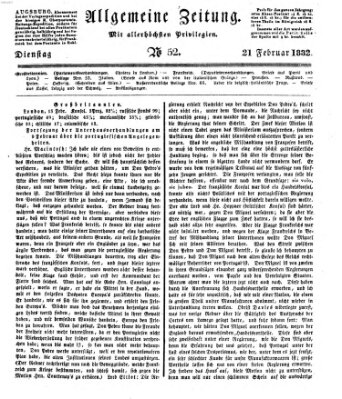 Allgemeine Zeitung Dienstag 21. Februar 1832