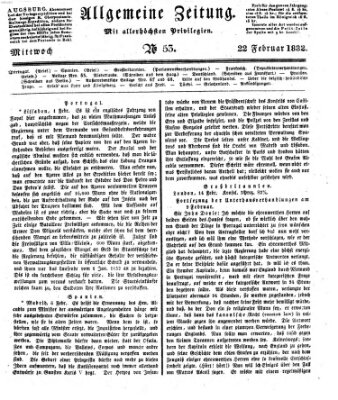 Allgemeine Zeitung Mittwoch 22. Februar 1832