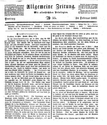 Allgemeine Zeitung Freitag 24. Februar 1832