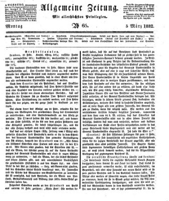 Allgemeine Zeitung Montag 5. März 1832