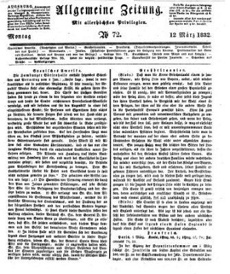 Allgemeine Zeitung Montag 12. März 1832