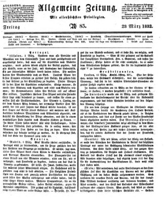 Allgemeine Zeitung Freitag 23. März 1832