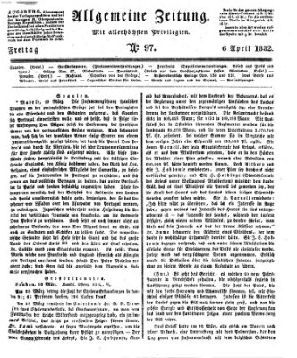 Allgemeine Zeitung Freitag 6. April 1832