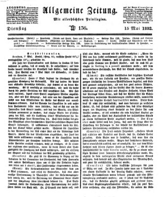 Allgemeine Zeitung Dienstag 15. Mai 1832