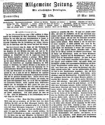 Allgemeine Zeitung Donnerstag 17. Mai 1832