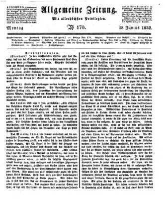 Allgemeine Zeitung Montag 18. Juni 1832