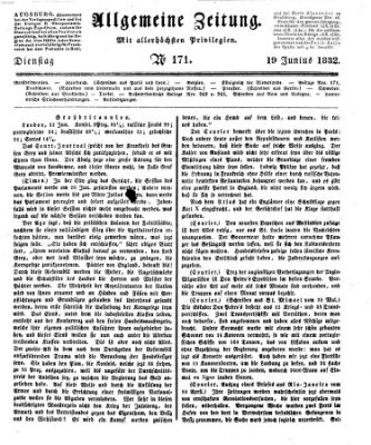 Allgemeine Zeitung Dienstag 19. Juni 1832