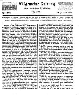 Allgemeine Zeitung Sonntag 24. Juni 1832