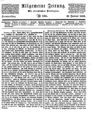 Allgemeine Zeitung Donnerstag 28. Juni 1832