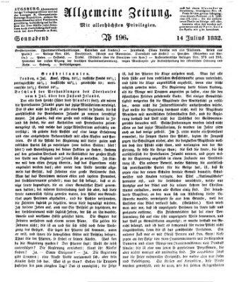 Allgemeine Zeitung Samstag 14. Juli 1832