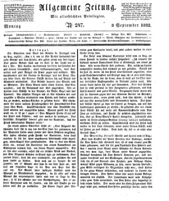 Allgemeine Zeitung Montag 3. September 1832