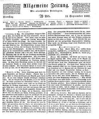 Allgemeine Zeitung Dienstag 11. September 1832