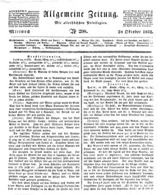 Allgemeine Zeitung Mittwoch 24. Oktober 1832