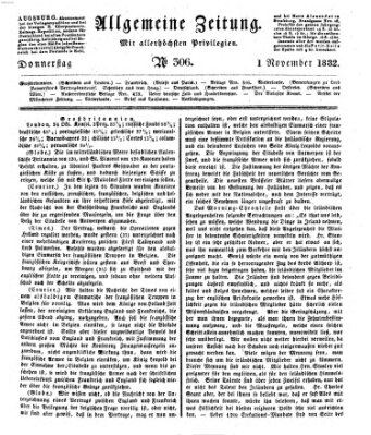 Allgemeine Zeitung Donnerstag 1. November 1832