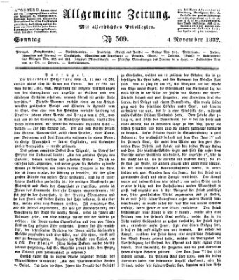 Allgemeine Zeitung Sonntag 4. November 1832