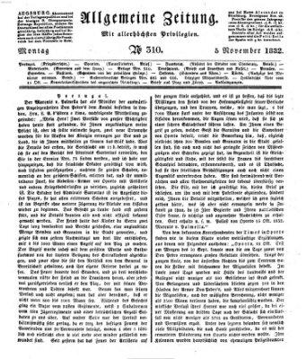 Allgemeine Zeitung Montag 5. November 1832