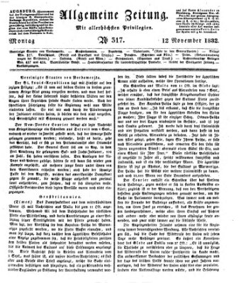 Allgemeine Zeitung Montag 12. November 1832