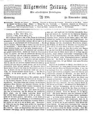 Allgemeine Zeitung Sonntag 25. November 1832