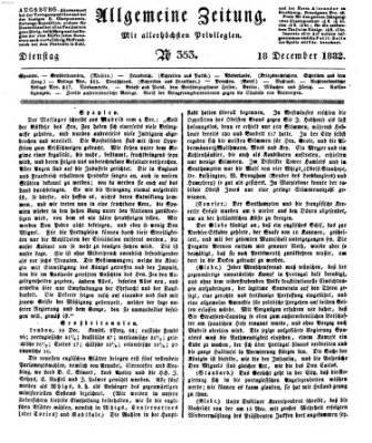 Allgemeine Zeitung Dienstag 18. Dezember 1832