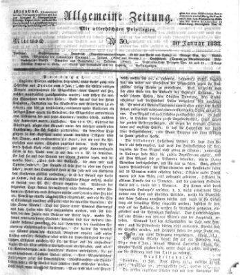 Allgemeine Zeitung Mittwoch 30. Januar 1833