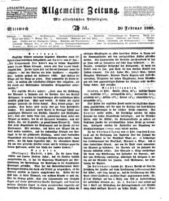 Allgemeine Zeitung Mittwoch 20. Februar 1833