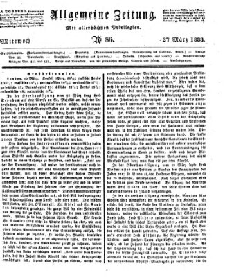 Allgemeine Zeitung Mittwoch 27. März 1833