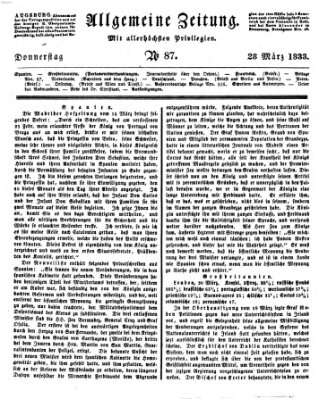 Allgemeine Zeitung Donnerstag 28. März 1833