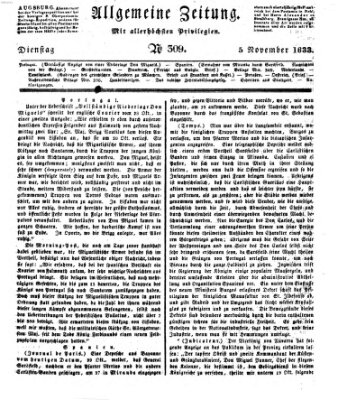 Allgemeine Zeitung Dienstag 5. November 1833