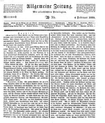 Allgemeine Zeitung Mittwoch 4. Februar 1835