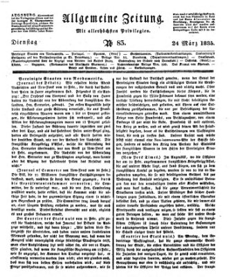 Allgemeine Zeitung Dienstag 24. März 1835