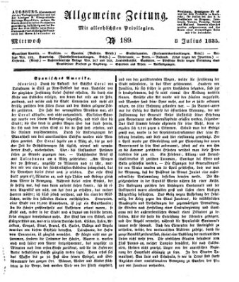 Allgemeine Zeitung Mittwoch 8. Juli 1835