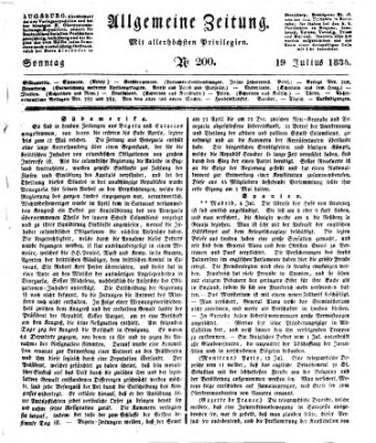 Allgemeine Zeitung Sonntag 19. Juli 1835