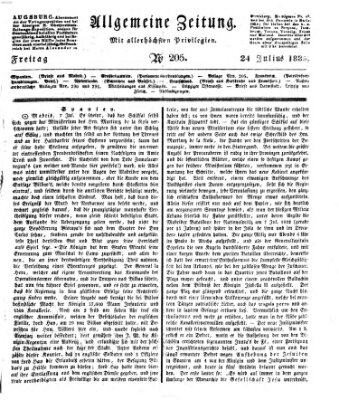 Allgemeine Zeitung Freitag 24. Juli 1835