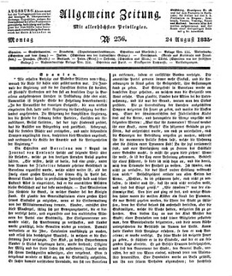 Allgemeine Zeitung Montag 24. August 1835