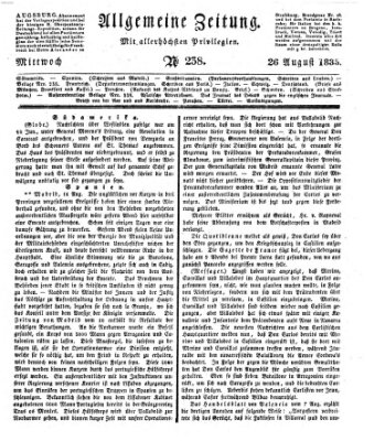 Allgemeine Zeitung Mittwoch 26. August 1835