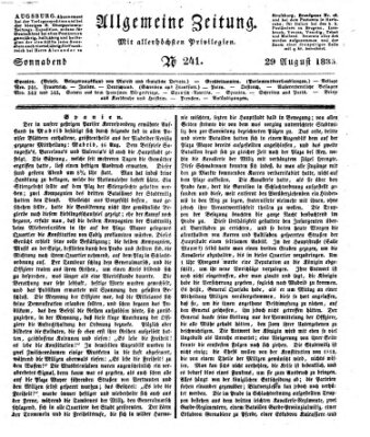 Allgemeine Zeitung Samstag 29. August 1835