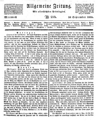 Allgemeine Zeitung Mittwoch 16. September 1835