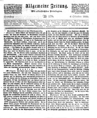 Allgemeine Zeitung Dienstag 6. Oktober 1835