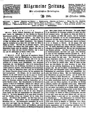 Allgemeine Zeitung Freitag 23. Oktober 1835